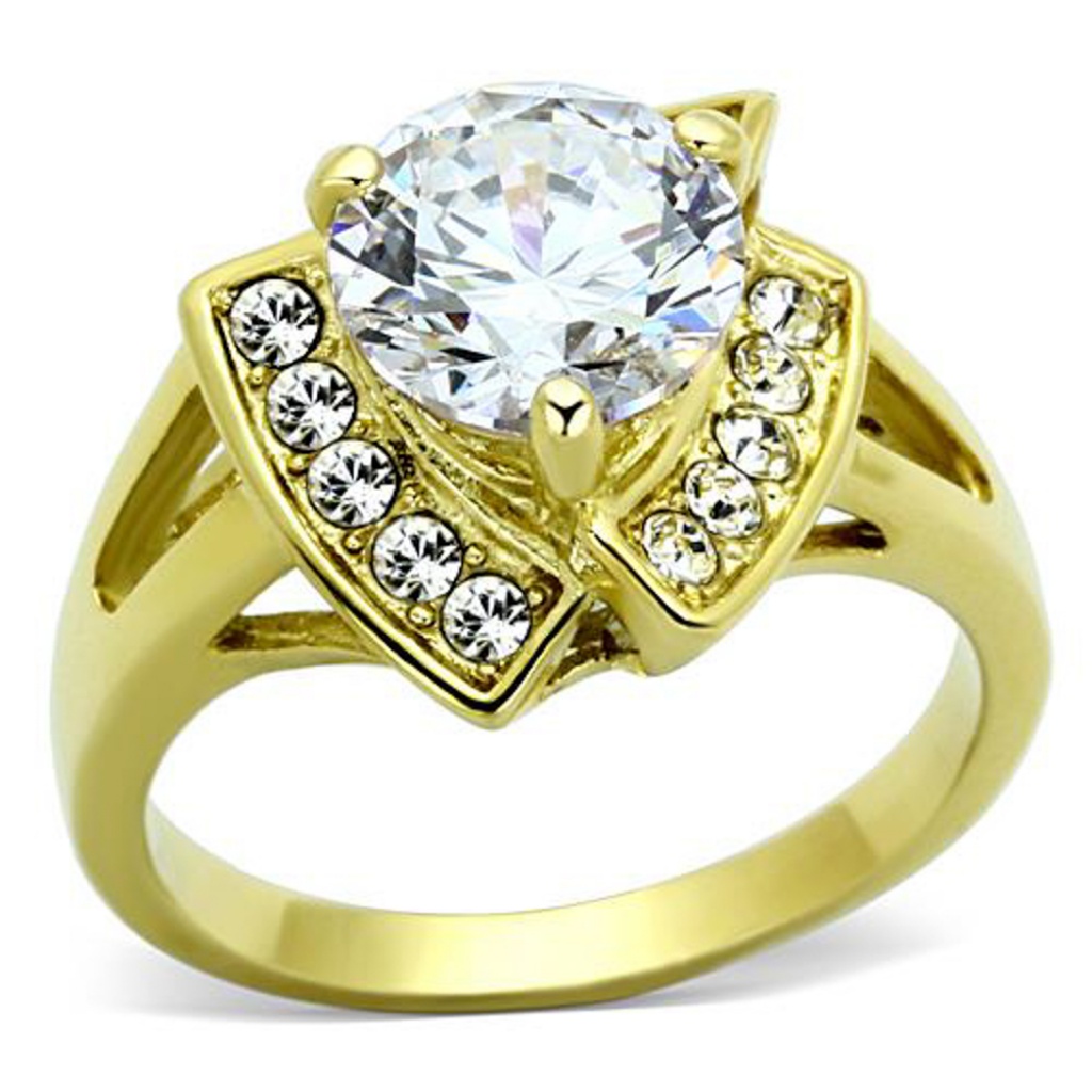 31 Ct Zirconia Stainless Steel Engagement Ring
